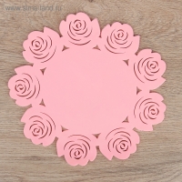 Подставка под горячее «Летний домик», d=19 см, цвет фиолетовый Подставка под горячее «Летний домик», d=19 см, цвет фиолетовый