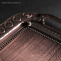 Поднос из нержавеющей стали &laquo;Дарк&raquo;, 47&times;31 см, цвет бронзовый