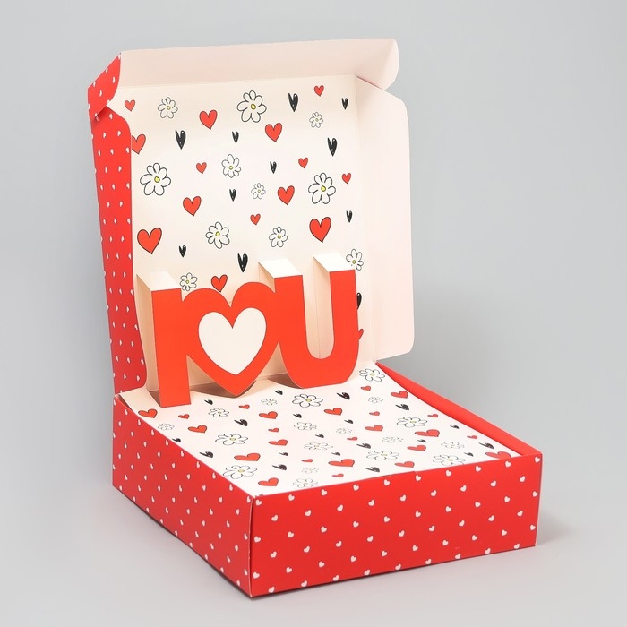 Коробка подарочная складная, упаковка, &laquo;Любовь&raquo;, 26 х 26 х 8 см