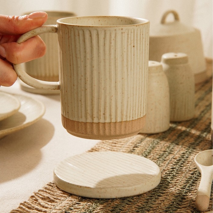 Набор подставок под горячее SL Home &laquo;Виенто&raquo;, d=10 см, цвет бежевый