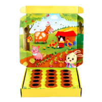 Обучающий набор &laquo;Мой весёлый огород&raquo;, 40 фигурок, карточки, объёмное поле, по методике Монтессори