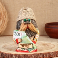 Оберег "Домовой с купюрой", 15-16 см