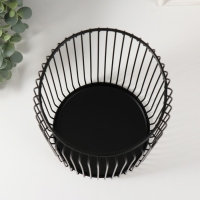 Подсвечник металл на 1 свечу до 13 см "Клетка" чёрный 16,5х16,5х22 см Подсвечник металл на 1 свечу до 13 см "Клетка" чёрный 16,5х16,5х22 см