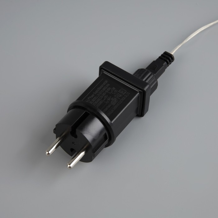 Гирлянда &laquo;Нить&raquo; 50 м роса, IP44, серебристая нить, 500 LED, свечение белое, 8 режимов, 31 В