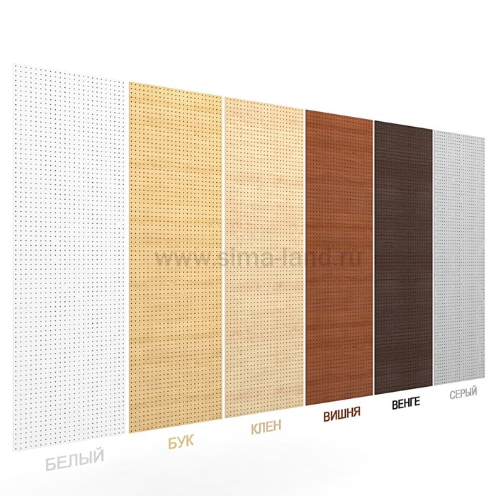 Настенная перфорированная панель односторонняя 60&times;0,6&times;180 см, шаг 2,5 см, цвет чёрный