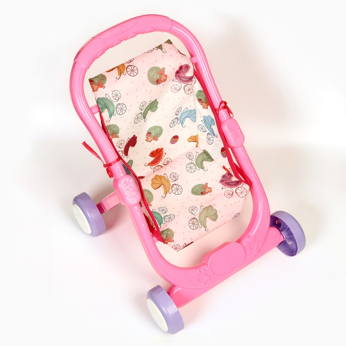 Игрушка детская "Коляска для кукол", складная пластиковая, 40 х 65 см, МИКС