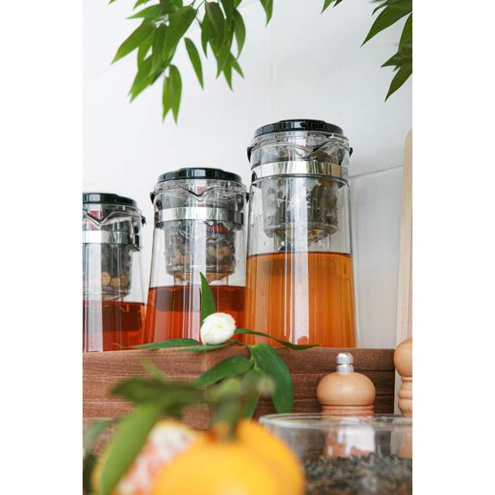 Чайник стеклянный заварочный Magistro &laquo;Мантана&raquo;, 500 мл, с пластиковым ситом