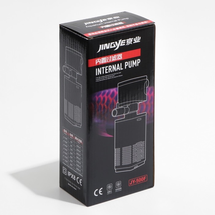 Фильтр внутренний JINGYE JY-500F, 500 л/ч, 6 Вт Фильтр внутренний JINGYE JY-500F, 500 л/ч, 6 Вт