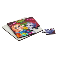 Дервянные пазлы на новый год «Зверята украшают ёлочку» Дервянные пазлы на новый год «Зверята украшают ёлочку»