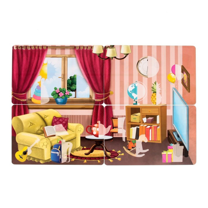 Настольная игра &laquo;Умное лото. Половинки: предметы&raquo; мемори, от 1 игрока, 3+