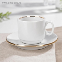 Кофейная пара фарфоровая, 100 мл, блюдце d=11,5 см Кофейная пара фарфоровая, 100 мл, блюдце d=11,5 см