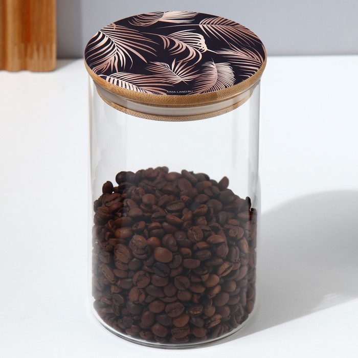 Банка для хранения сыпучих продуктов и круп &laquo;Тропики&raquo;, 950 мл
