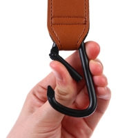 Карабин для сумок на коляску, на липучке, экокожа, цвет коричневый Карабин для сумок на коляску, на липучке, экокожа, цвет коричневый