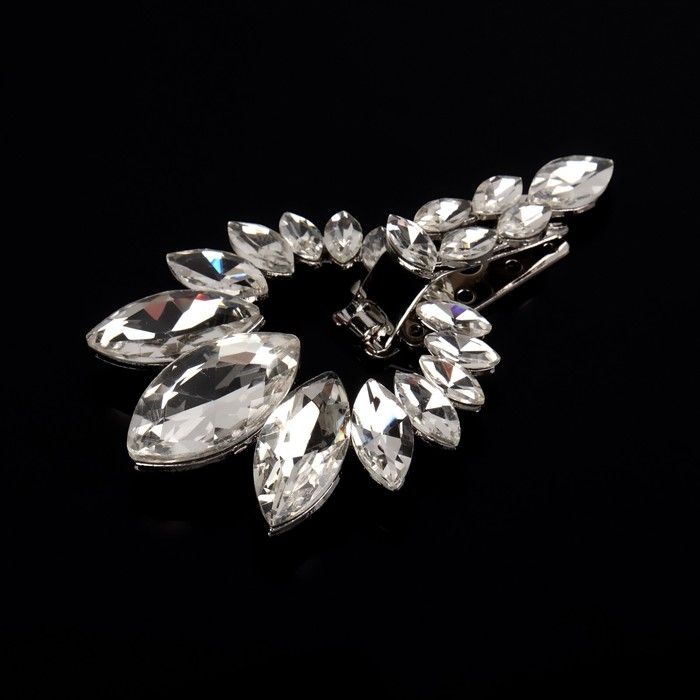 Декоративная застёжка, 9,6 &times; 6 см, цвет серебряный