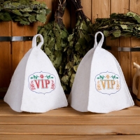 Банная шапка с вышивкой "VIP" Банная шапка с вышивкой "VIP"