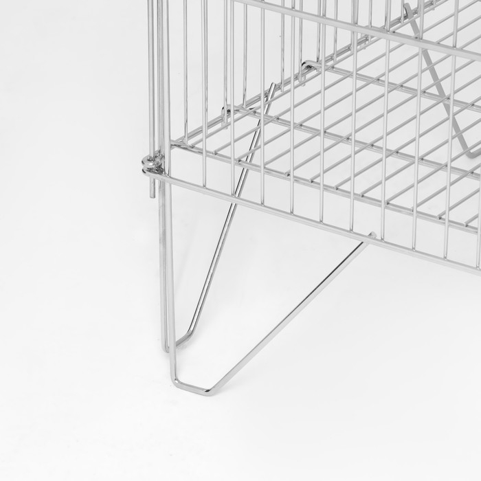 Корзина-накопитель, разборная, 102&times;62&times;80 см, цвет хром