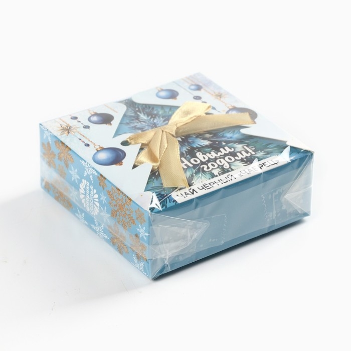 Чай чёрный, в коробке - шкатулке, с чабрецом «С новым годом: синяя ель», 20 г. Чай чёрный, в коробке - шкатулке, с чабрецом «С новым годом: синяя ель», 20 г.