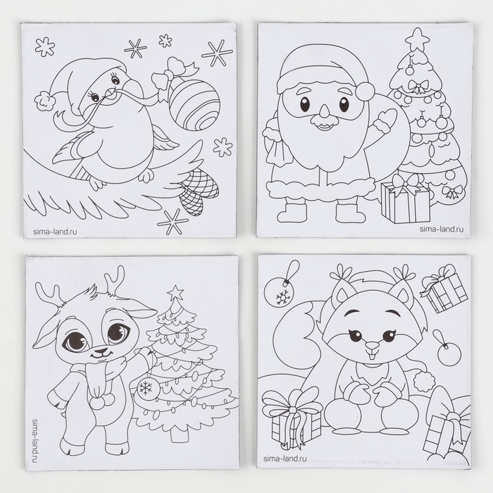 Набор для декорирования магнитов на новый год &laquo;Зимняя сказка&raquo;, новогодний набор для творчества