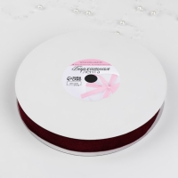 Лента бархатная, 25 мм, 18 ± 1 м, цвет бордовый №46 Лента бархатная, 25 мм, 18 ± 1 м, цвет бордовый №46