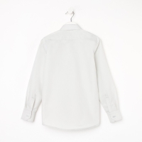 Школьная рубашка для мальчика, цвет серый, рост 128 см