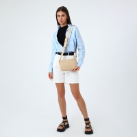 Сумка женская, багет, на молнии, цвет бежевый Сумка женская, багет, на молнии, цвет бежевый