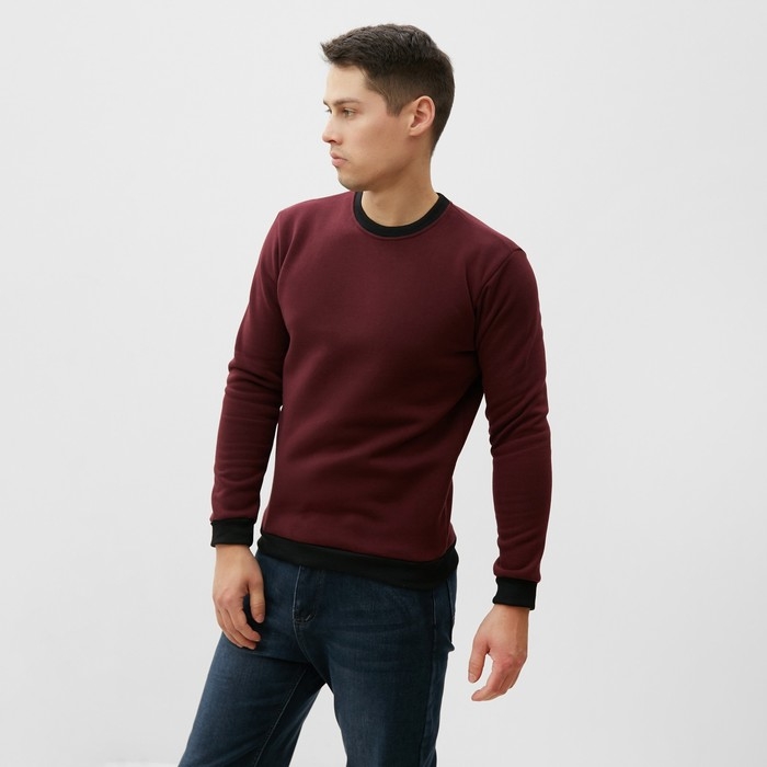 Свитшот мужской НАЧЁС, цвет бордо, размер 50