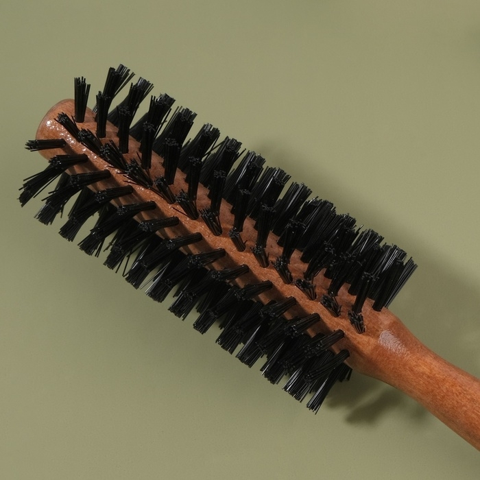 Брашинг, d = 2/5 &times; 22 см, искусственная щетина, цвет &laquo;тёмное дерево&raquo;