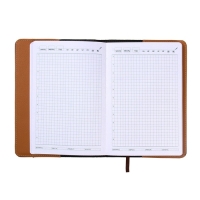 Ежедневник недатированный, обложка ПВХ, формат А5, 140 листов в клетку, с карманами, МИКС