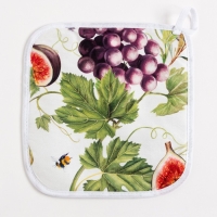 Кухонный набор Этель &laquo;Фруктовый сад&raquo;, полотенце 40х73 см, прихватка 19х19 см, фартук 60х65 см