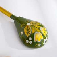 Ложка полубаская «Зеленая роспись», ручная работа Ложка полубаская «Зеленая роспись», ручная работа