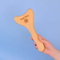 Массажёр гуаша, большой, 25,5 &times; 12 см, деревянный