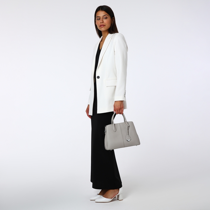 Сумка женская на молнии TEXTURA, средний размер, цвет серый