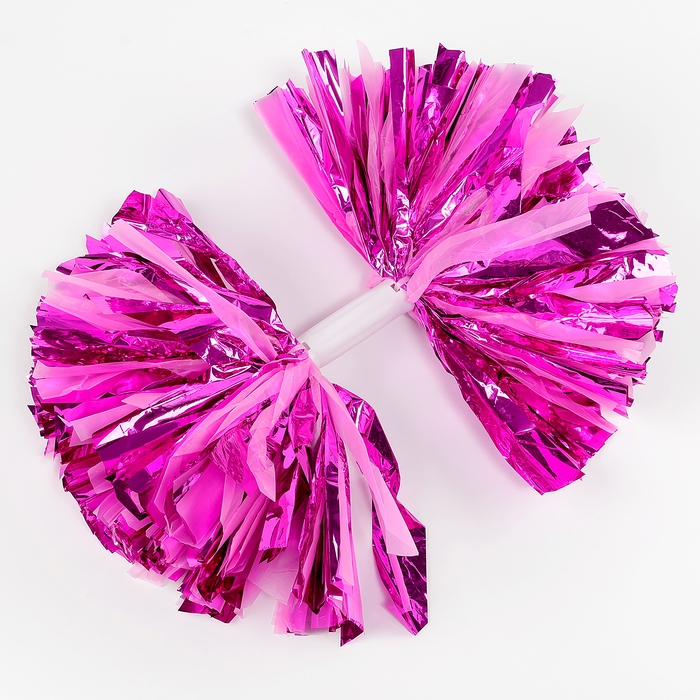 Помпон 1шт, цвет фуксия+ розовый Помпон 1шт, цвет фуксия+ розовый