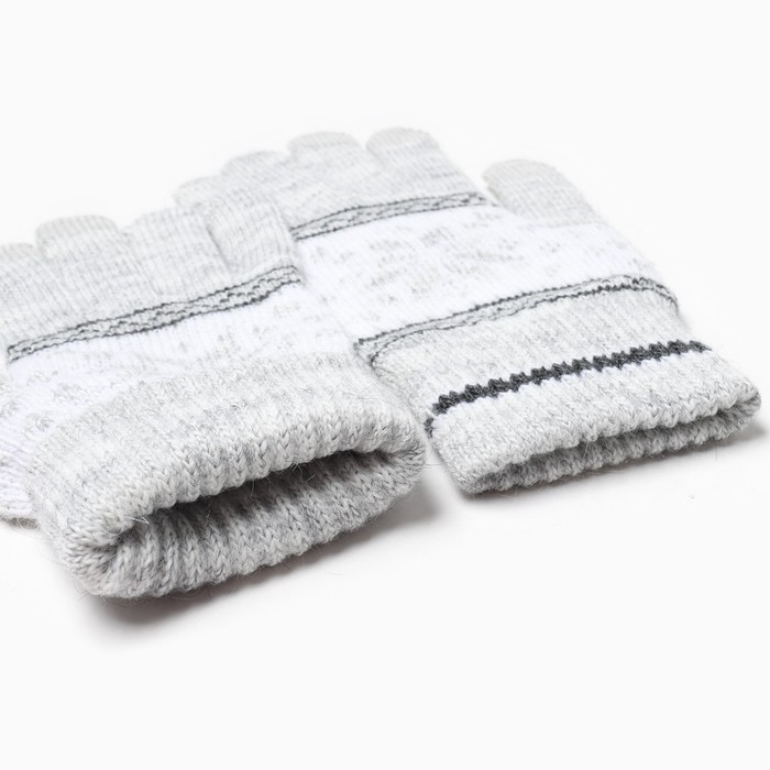 Перчатки женские, цвет светло-серый, размер 18 Перчатки женские, цвет светло-серый, размер 18