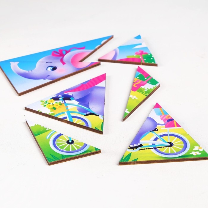 Пазл разрезной &laquo;Животные зоопарка&raquo;, 3 картинки в раме