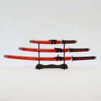 Сув. изделие катаны 3в1 на подставке, ножны дерево, дракон красные 54/81/100 см Сув. изделие катаны 3в1 на подставке, ножны дерево, дракон красные 54/81/100 см