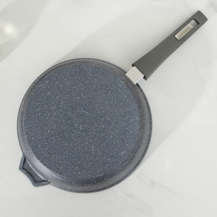 Набор посуды №1 &laquo;Гранит&raquo;, 3 предмета: сковорода d=26 см, ковш 1,7 л, кастрюля 5 л, крышки, антипригарное покрытие