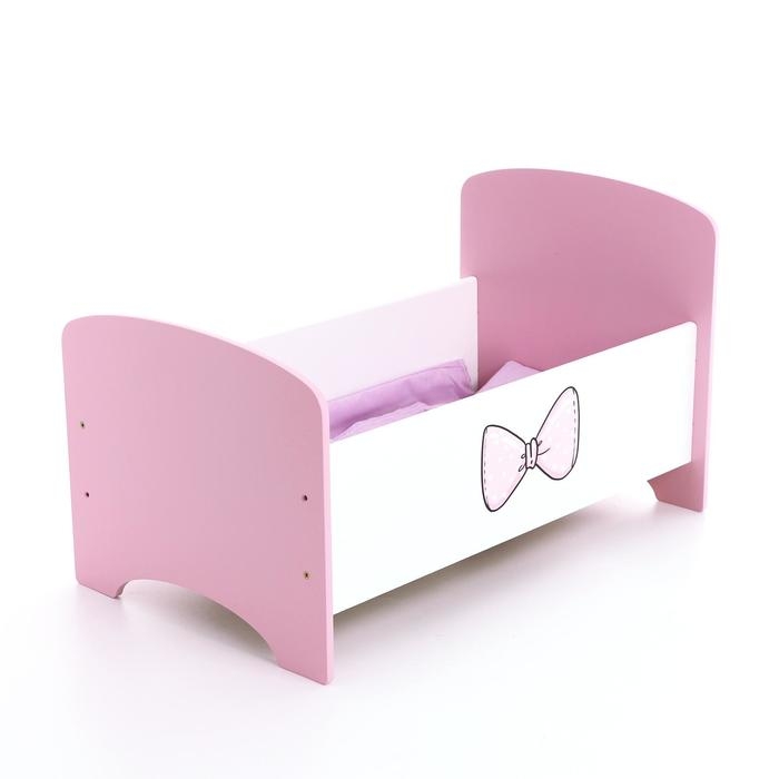 Кроватка классическая для кукол до 40 см «Бант» Кроватка классическая для кукол до 40 см «Бант»