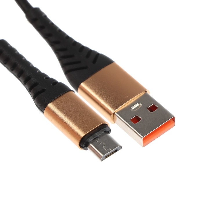 Кабель ONE DEPOT S03, microUSB - USB, 2.4 А, 1 метр, текстильная оплетка,черный Кабель ONE DEPOT S03, microUSB - USB, 2.4 А, 1 метр, текстильная оплетка,черный