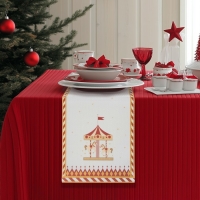 Дорожка новогодняя на стол Доляна «Парк аттракционов», сервировочная, 180×30 см Дорожка новогодняя на стол Доляна «Парк аттракционов», сервировочная, 180×30 см