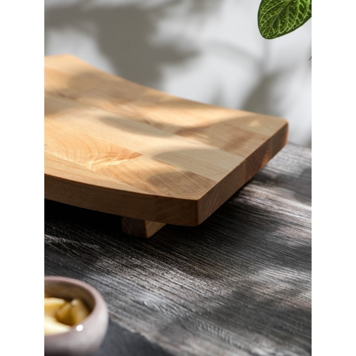 Блюдо для подачи на ножках Adelica &laquo;Евразия&raquo;, для суши и роллов, 35&times;18&times;5,5 см, массив берёзы