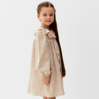 Платье детское с воротником KAFTAN, р.30 (98-104), бежевый Платье детское с воротником KAFTAN, р.30 (98-104), бежевый