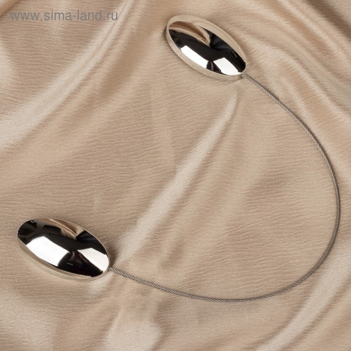 Подхват для штор, 6 &times; 3,5 см, цвет серебряный