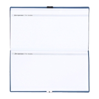 Еженедельник датир 2025г 175х95мм мягк обл иск кож 64л ESCALADA, бл тис, бл 70 г/м&sup2;,синий