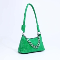 Сумка-багет на молнии, цвет зелёный Сумка-багет на молнии, цвет зелёный