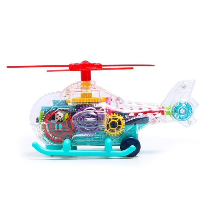 Вертолет «Шестерёнки», свет и звук, работает от батареек Вертолет «Шестерёнки», свет и звук, работает от батареек