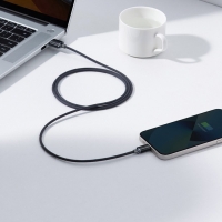 Кабель Baseus, Lightning - USB, 2.4 А, 1.2 м, черный Кабель Baseus, Lightning - USB, 2.4 А, 1.2 м, черный
