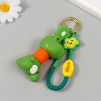 Брелок резина с карабином, ремешком "Крокодил" гофрошея 4х5,5х7,5 см Брелок резина с карабином, ремешком "Крокодил" гофрошея 4х5,5х7,5 см