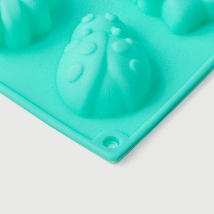 Форма для шоколада Доляна &laquo;Пыльца&raquo;, силикон, 29&times;17 см, 15 ячеек (4,8&times;4 см), цвет мятный