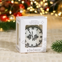 Елочное украшение "Часы круглые",, в подарочной упаковке, h-7,5 см